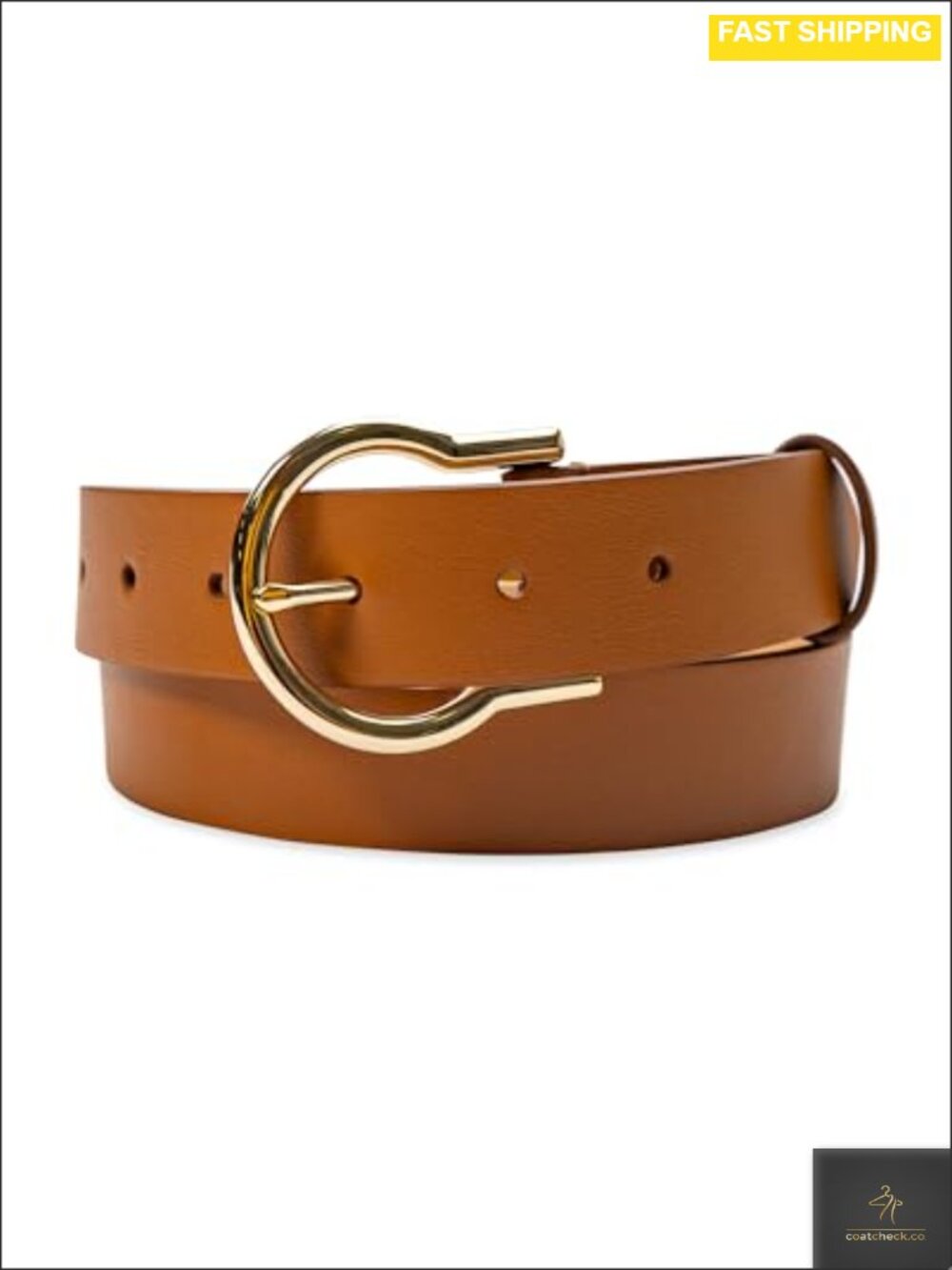 Women's Casual Fashion Belt with Rounded Harness Buckle Adjustable Fit